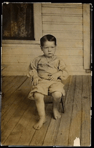 Little unknown boy from Lillie Johnson Darnold Photo Album